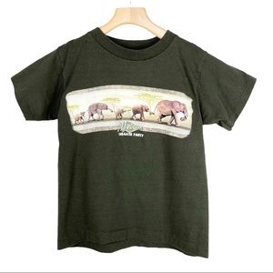 Vintage Alore Elephant African Tailgate Party Graphic Shirt USA Size 10/12